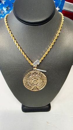 14k Solid 24inch 4.5mm Chain And 14k Pendant