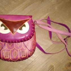 Purple Owl Purse Bag