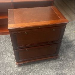 Real Wood Lateral Filing Cabinet With Two Drawers 