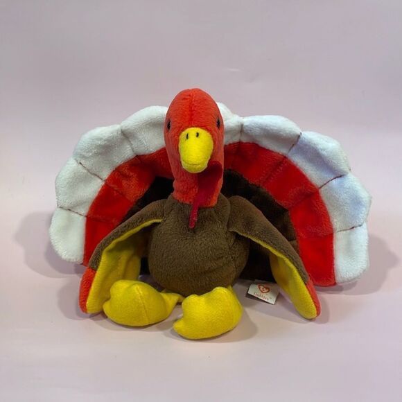 Gobbles the Turkey Retired 1996 Original Ty Beanie Baby 90s toys Excellent Used…
