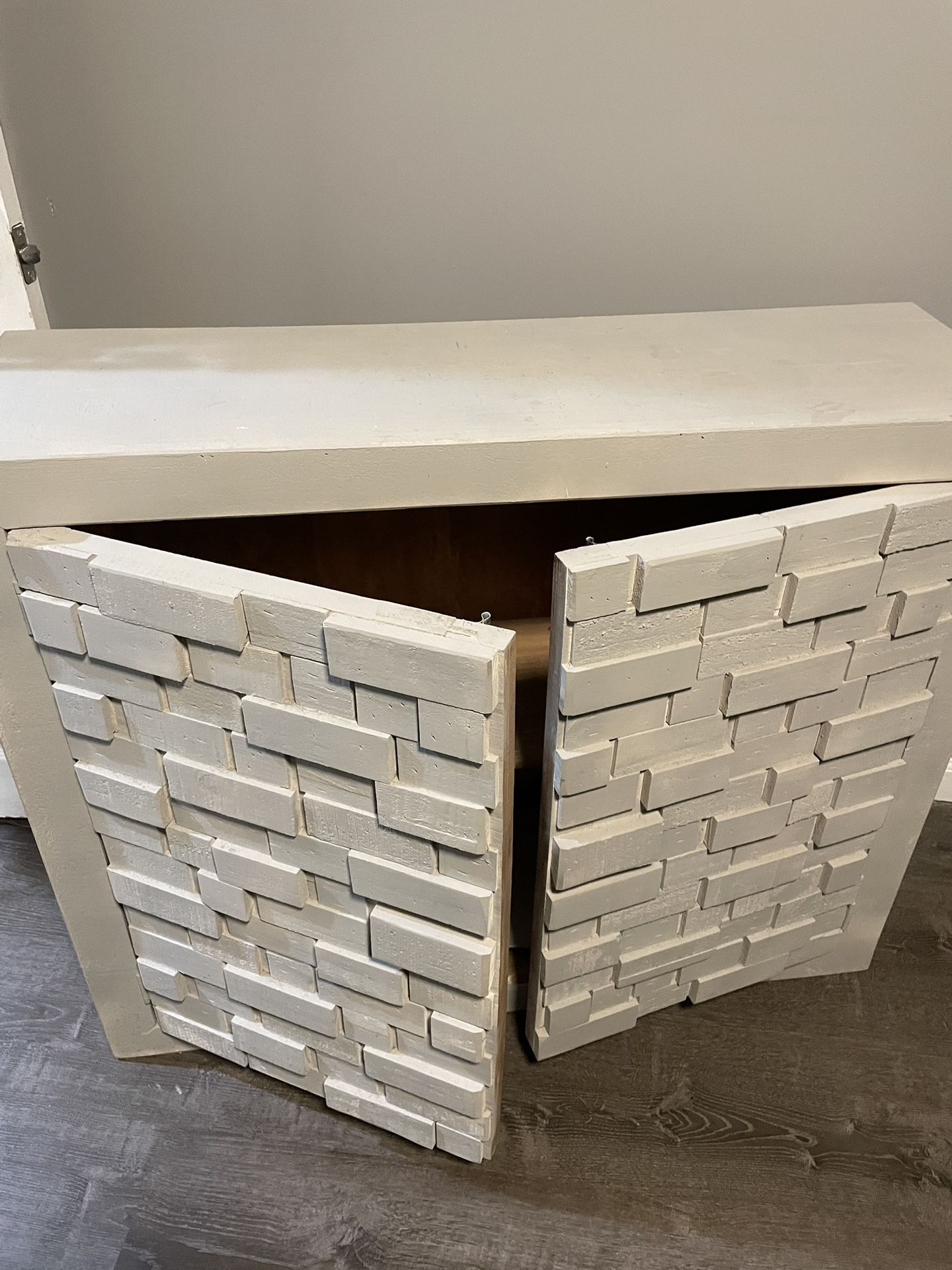 wood accent cabinet