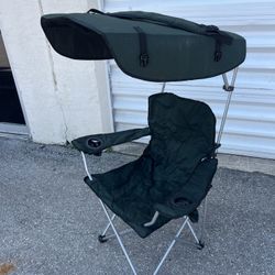 Quikshade Folding Travel Carry Canopy Sun Shade Camping Beach Chair! Good condition!