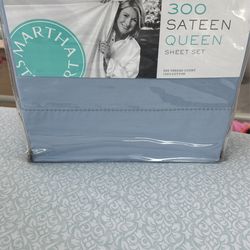  Martha Steward Sateen Queen Sheet Set 