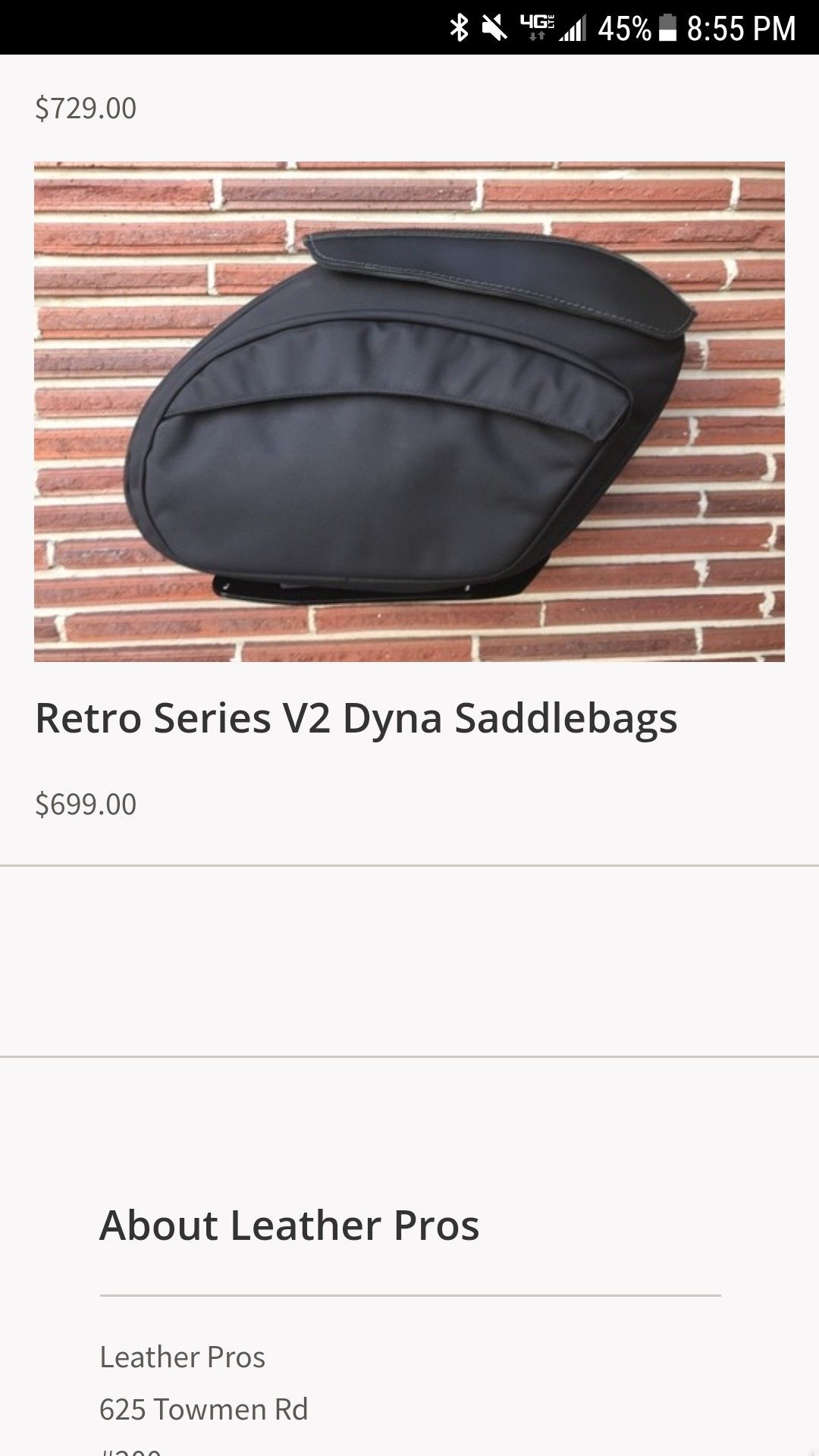 Leather pros dyna saddlebags