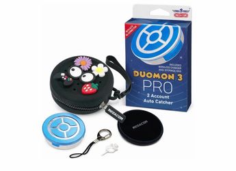 Megacom DuoMon3 PRO 1P/2P Pocket Auto Catcher, Unique Auto-Reconnection Hourly, IPX7 Waterproof, Bluetooth 65ft Link, USB-C & Wireless Charging Pad,Ap