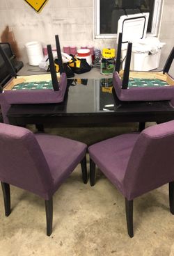 Gorgeous Glass topped Kitchen Table