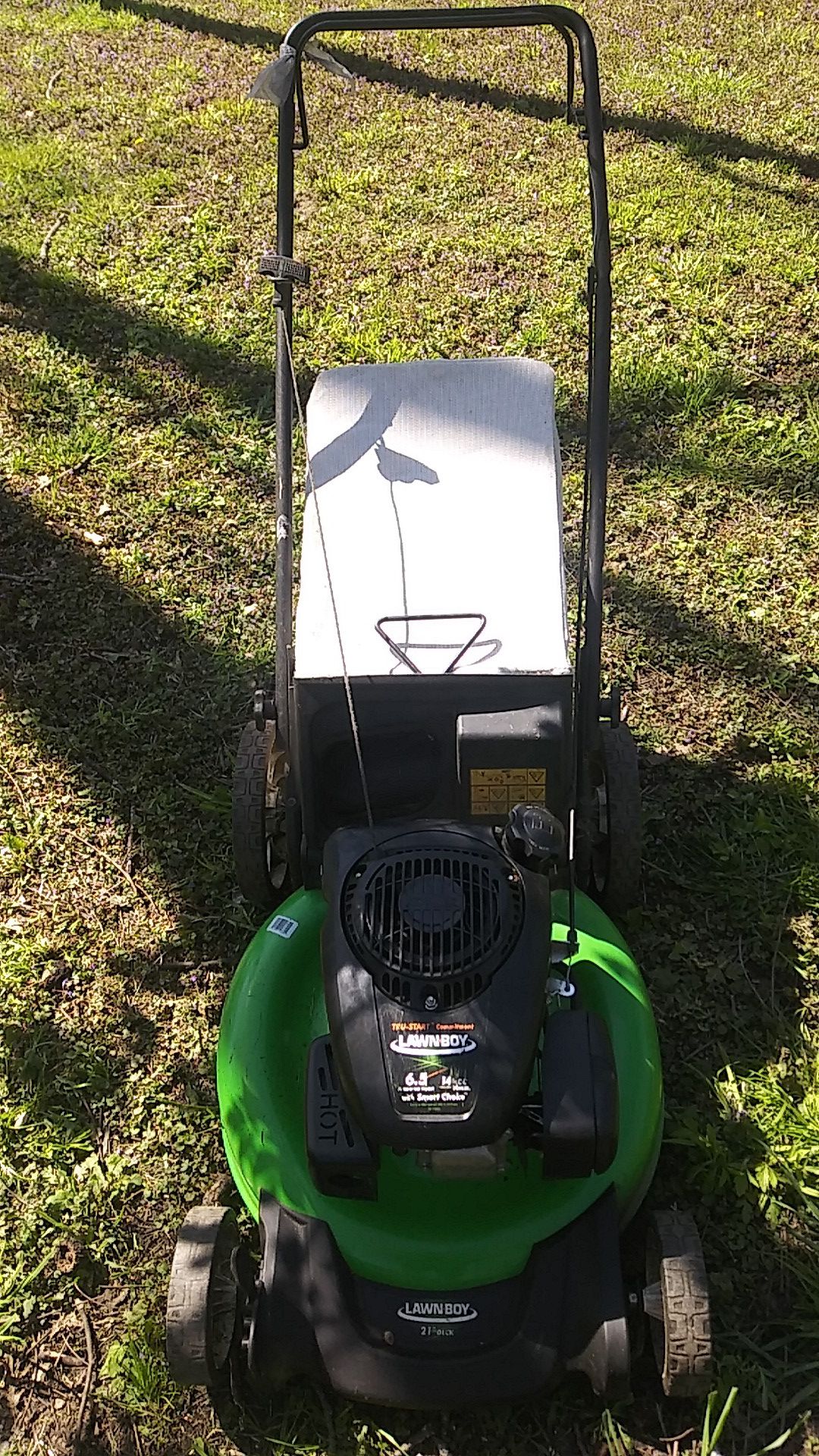 Lawn-Boy 6.5 HP big rear wheel push mower mower with bag
