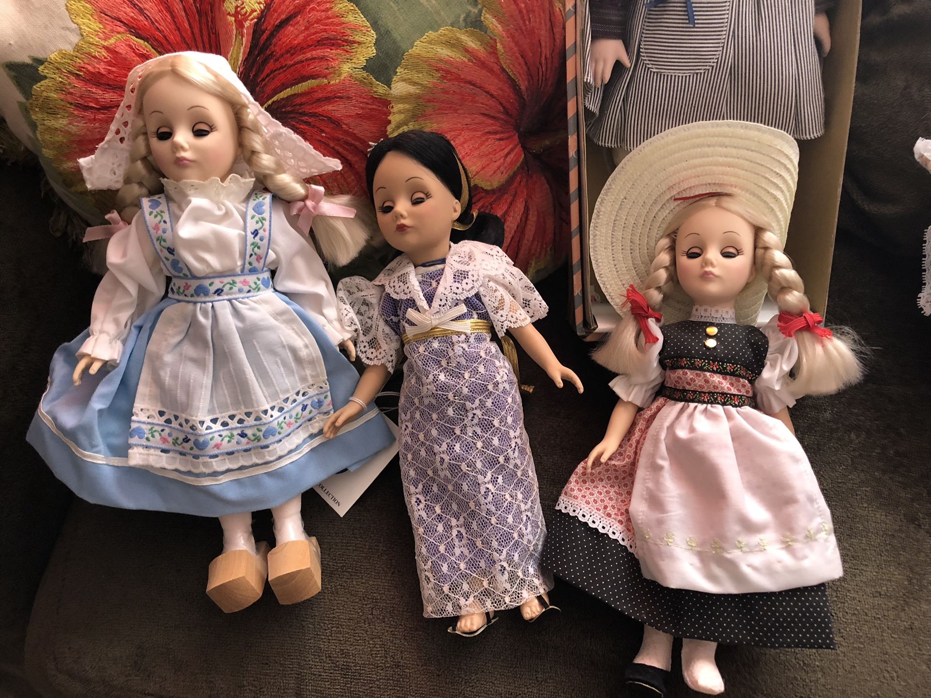 Porcelain baby dolls and cabbage patch doll