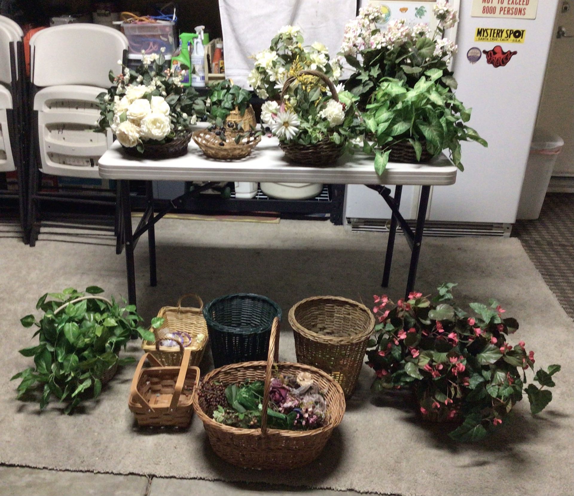 Baskets And Fake Flowers … $3 - $10 Each 