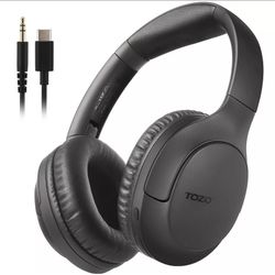 TOZO Foldable Headphones Bluetooth 5.4 Over Ear Headset with Mic 70H Playtime