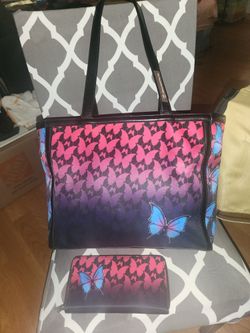 Butterfly Design Bag & Wallet