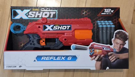 NEW ZURU X-Shot Reflex 6 Soft Bullet Dart Gun