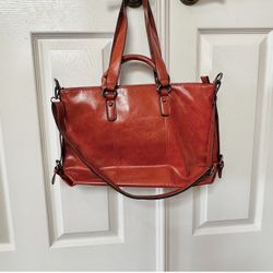 Unbranded Burnt Orange Leather-Like Bag