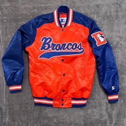 Starter Denver Broncos Satin Bomber Jacket