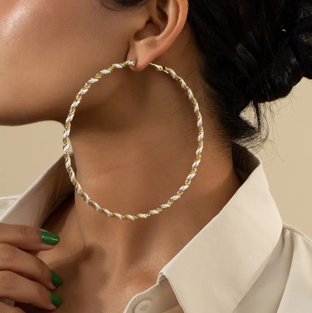 Beautiful Big Light Weight Hoop Earrings
