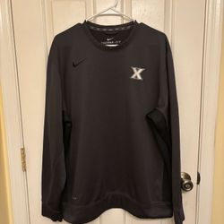 Xavier Musketeers Nike Gray Therma Fit Crewneck Pullover Sweatshirt 