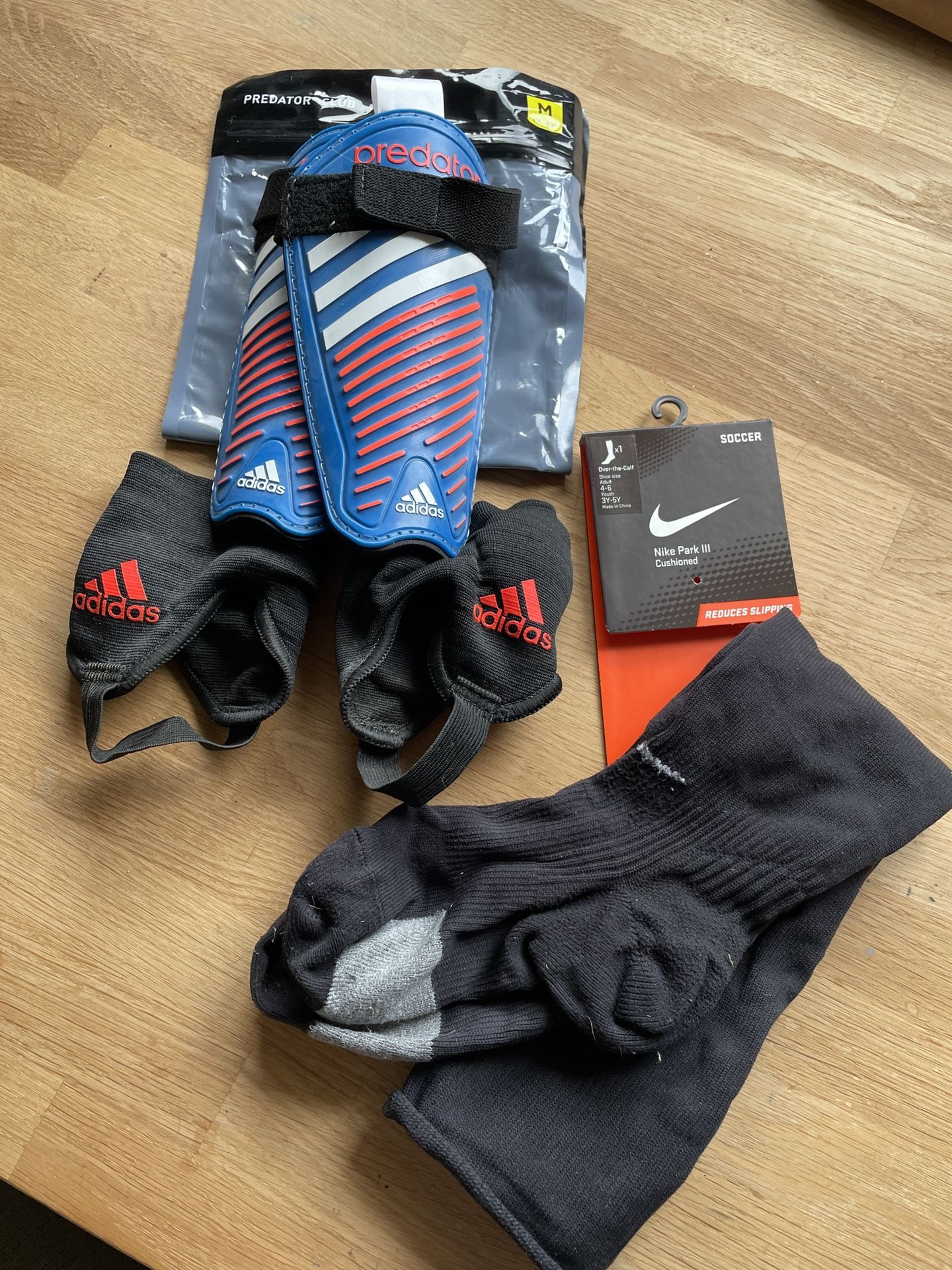 Youth Soccer Adidas Shin Guards And Nike Socks Bundle
