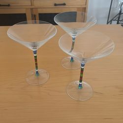 6 Pieces Glass Martini Glassware