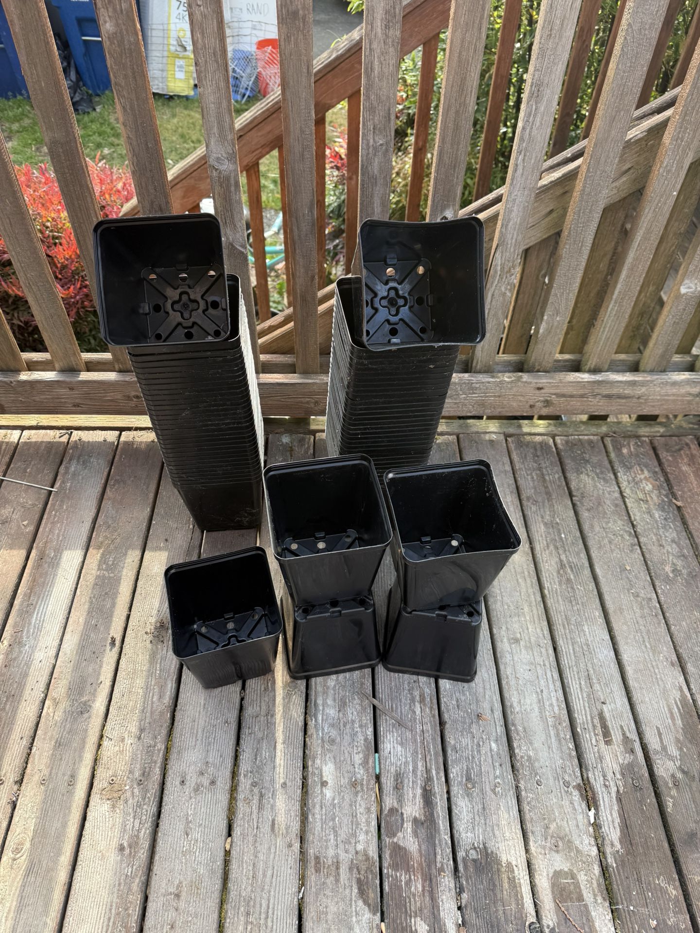 1/2 Gallon Square Plastic Plant Pots