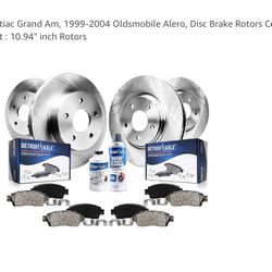 W#940 Detroit Axle - Brake Kit for 1(contact info removed) Pontiac Grand Am, 1(contact info removed) Oldsmobile Alero, Disc Brak