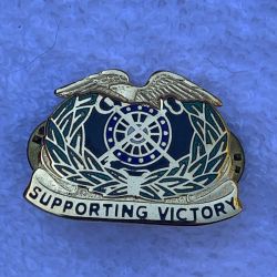 Military Corps Crest - Quartermaster - Supporting Victory Lapel Pin