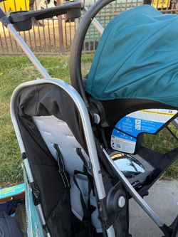 Car seat stroller teal color