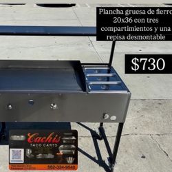 Plancha 20 × 36 con tres compartimientos y repisa desmontable