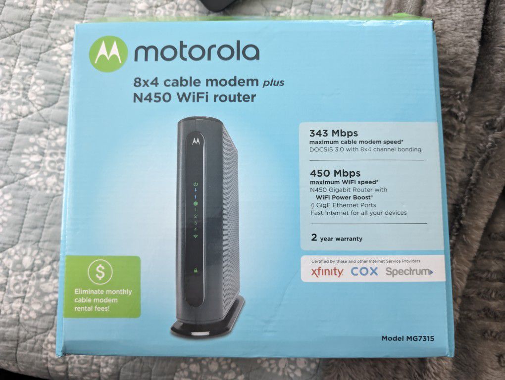 Motorola Modem Plus WiFi Router Combo
