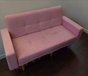 Kid's Pink Futon Sofa