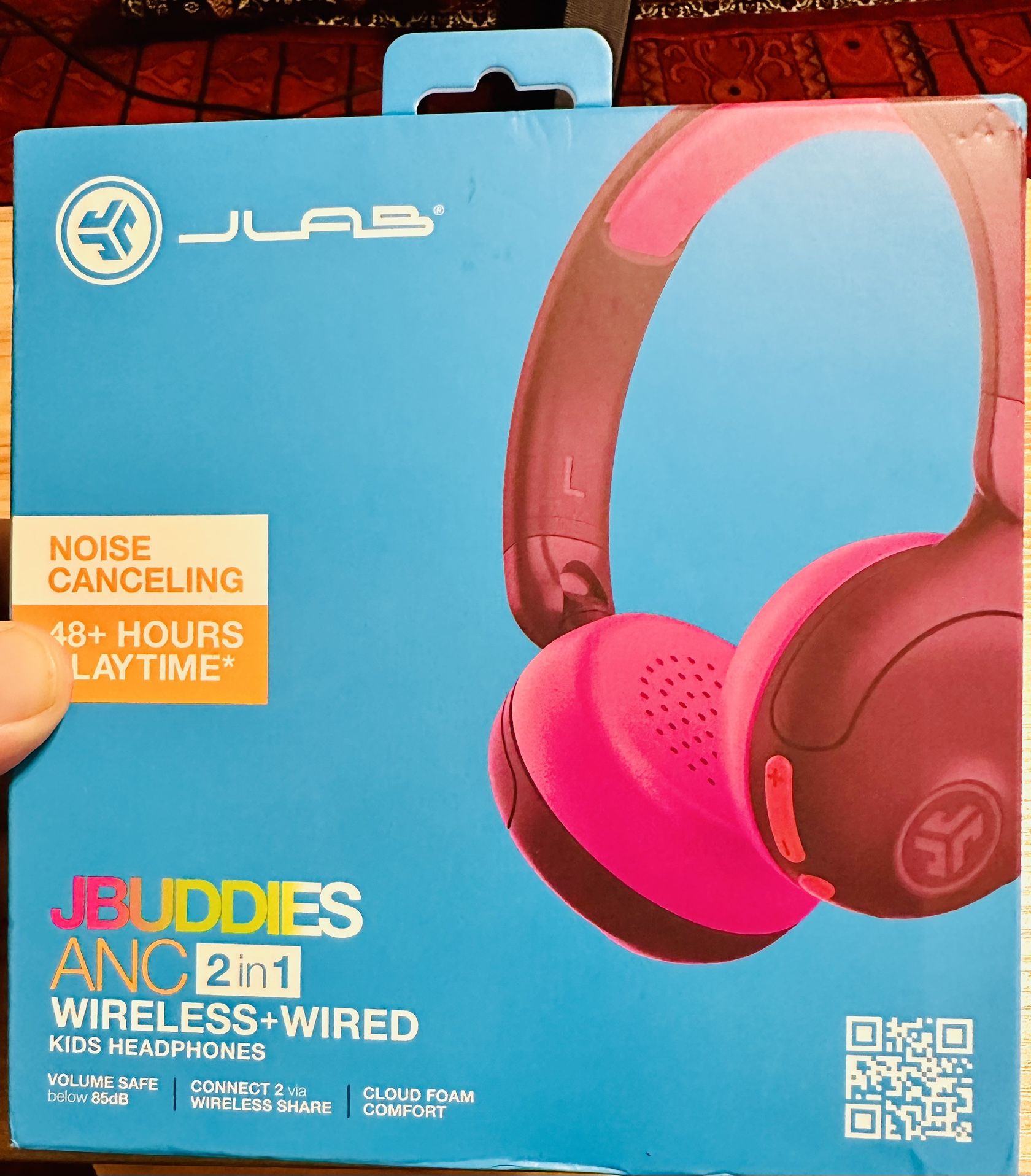 🎁 JLab JBuddies ANC 2in1 Wireless + Wired Kids Headphones eW