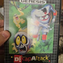Vintage Sega Genesis decap attack video game
