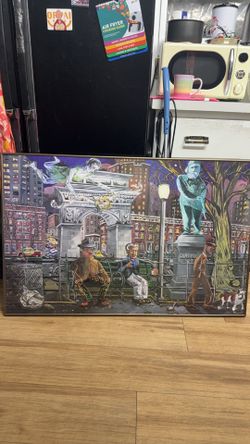 Chance Encounter at 3 A.M by Red Grooms Gifts Canvas Painting Poster Wall Art