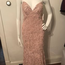 Blush Prom Dress Sleeveless Size 9