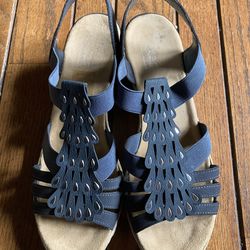 Rieker Black Antistress Sandals, Women’s Size 41 (US 10)