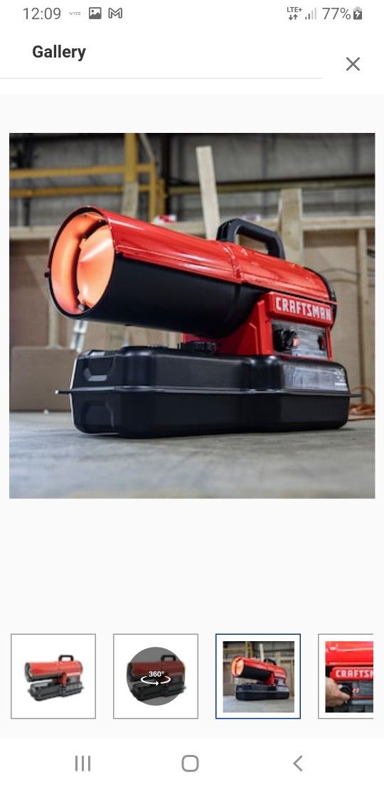 Craftsman 80k BTU Forces Air Kerosene Diesel Heater