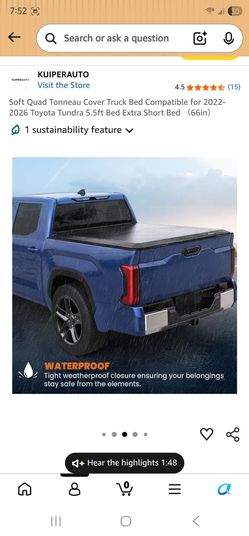 2024 tundra soft foldable bed cover