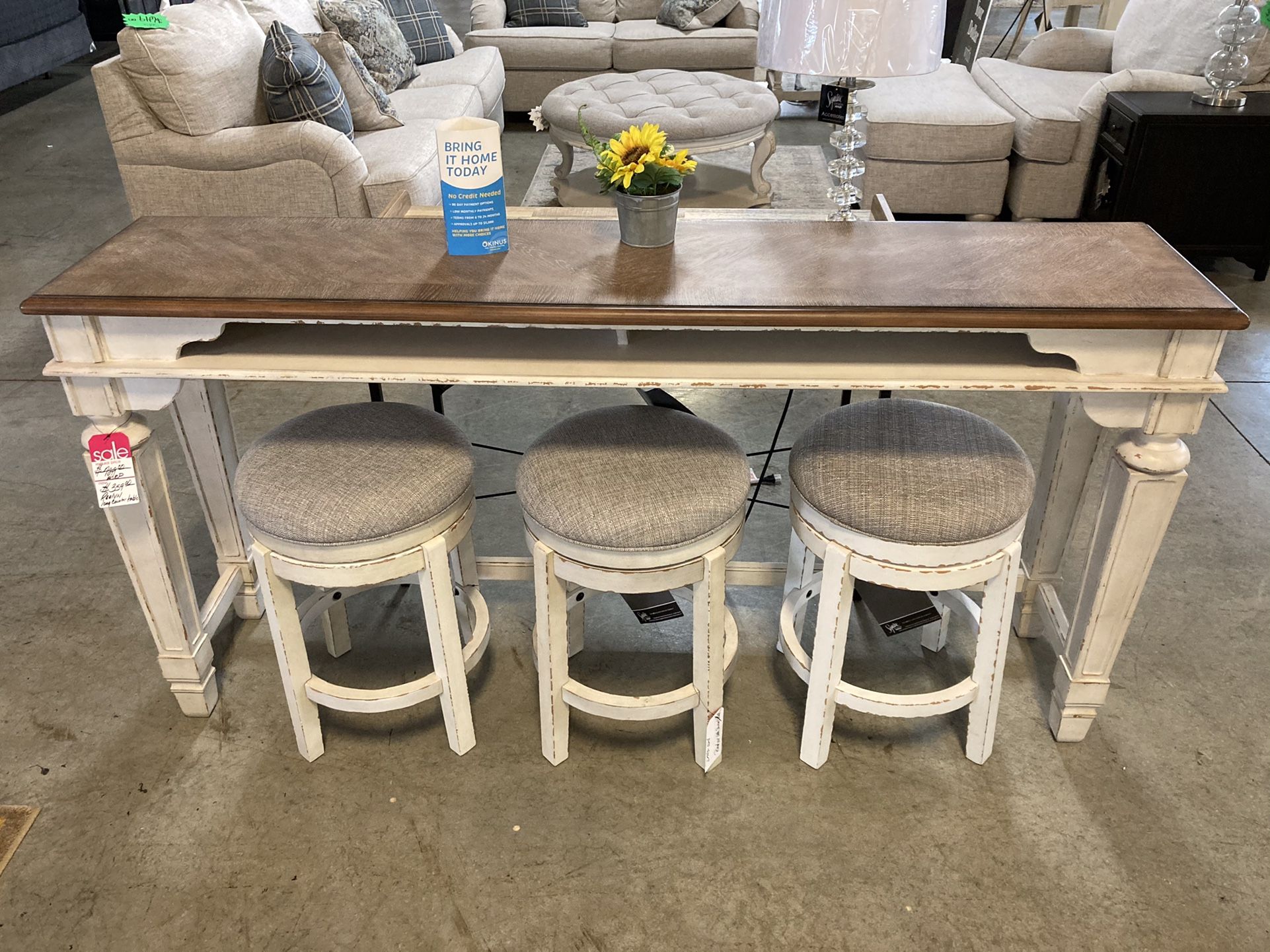 😍New Table And 3 Stools