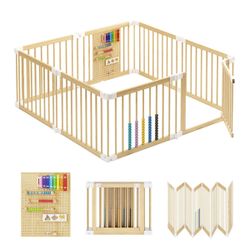 18-Panel Baby Playpen, Foldable Extra Large Play Yard for Babies and Toddlers, Portable Baby Fence, Kids Activity Gate Playpen