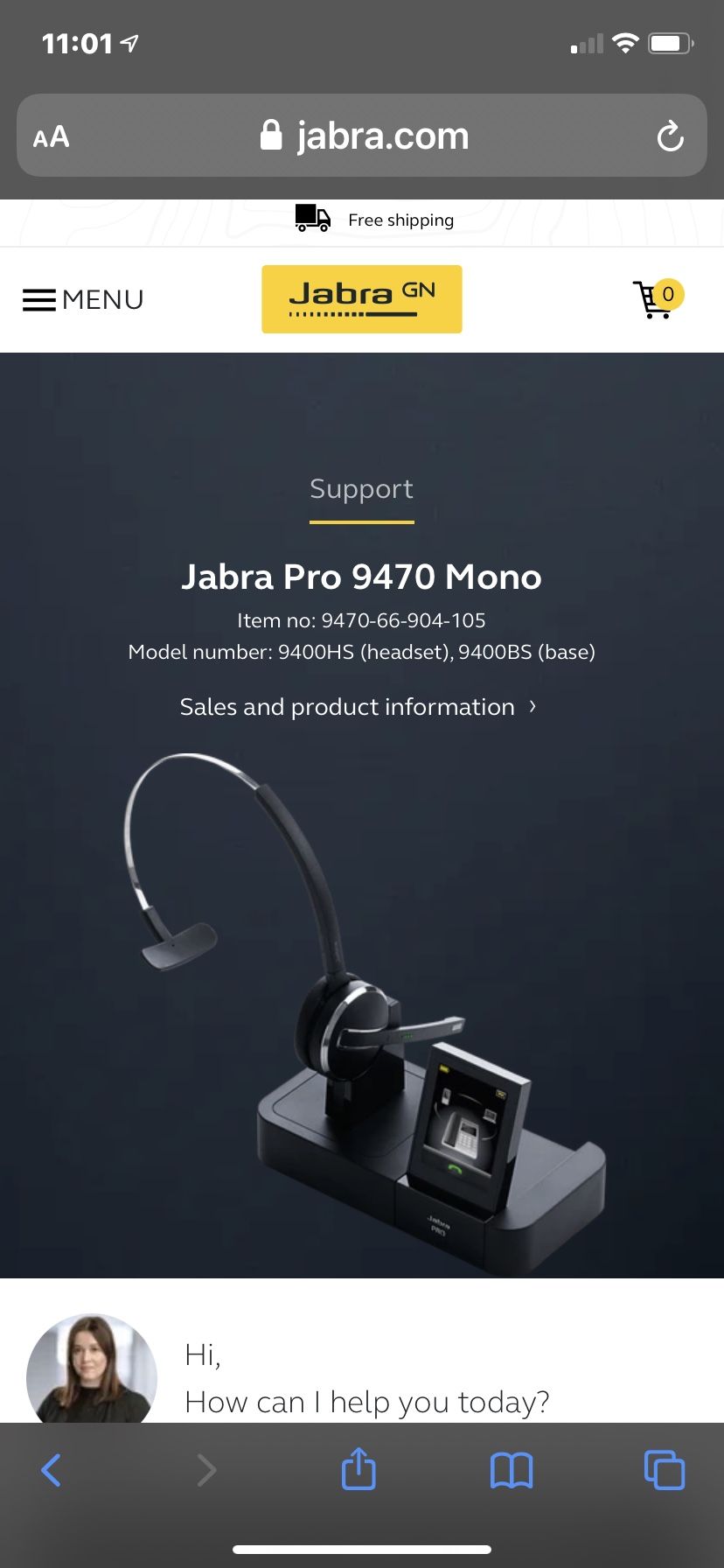 Jabra Pro 9470 NEW In Box