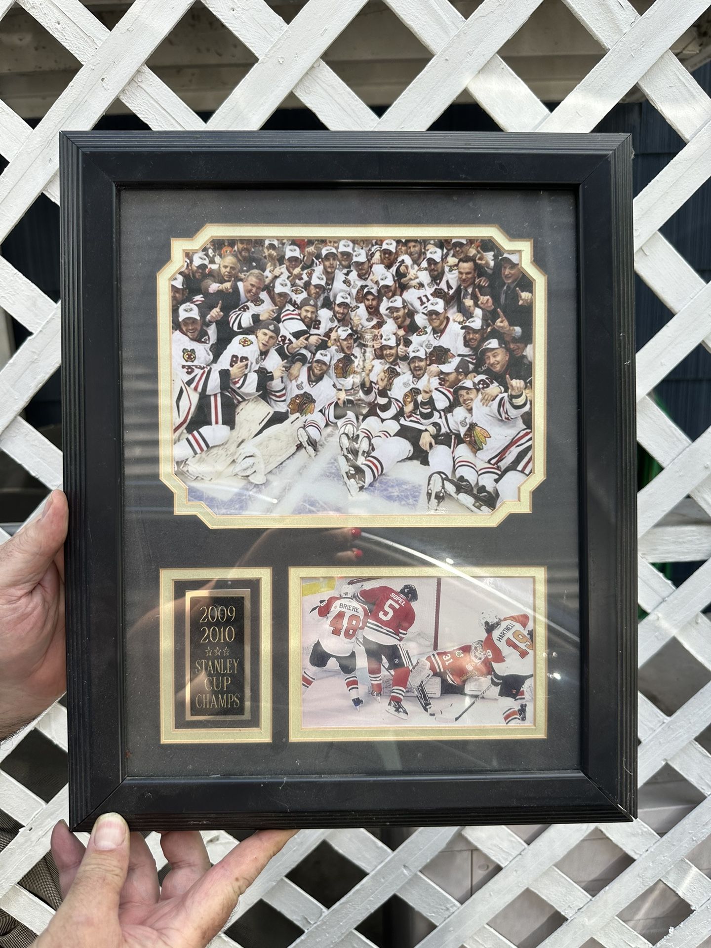 Chicago Blackhawks Stanley cup framed picture.