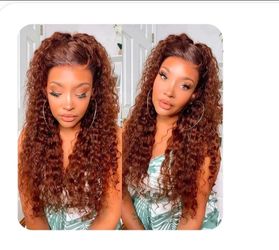 Auburn Curly Lace Front Wig