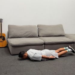 Mini Cloud ☁️ Sectional Couch Lounge with Ottoman - Oversized Modular Sofa *Can Deliver*