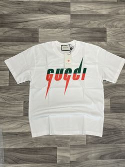 Authentic Gucci Blade Logo White Cotton Men’s T-Shirt Medium