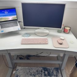 Standing Glass Top Desk