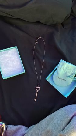 Tiffany & Co. Heart Key Pendant Necklace