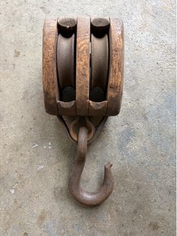 Vintage Union Hardware Block and Tackle Pulley