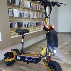 6000 Watts Powerful KCLOUD Electric Scooter 65mph Top Speed 63 Miles Range Per Charge! Own It Today With Easy Financing Options! No Credit Needed! 