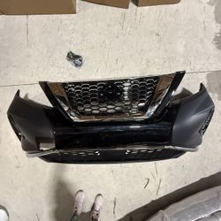 For 2019 - 2023 Nissan Murano Complete Front Bumper Kit Assembly Grilles Fog Lights Chrome Trim