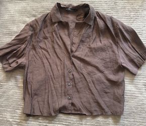 Zara button up top / XS