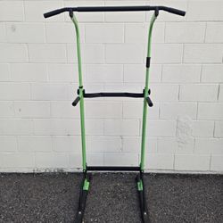 Height Adjustable Pull Up Station with Dip Bars